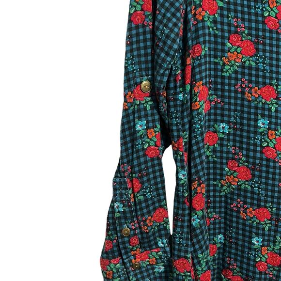 Matilda Jane Floral Collared Button Down Dress women’s size small - Picture 4 of 7